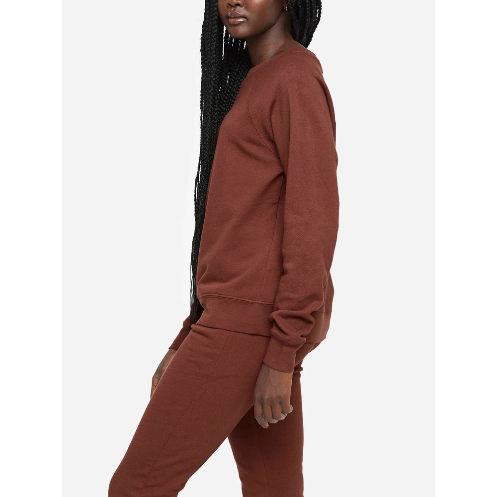 COPY - MATE the Label Organic Terry Raglan Sweatshirt in Cocoa L